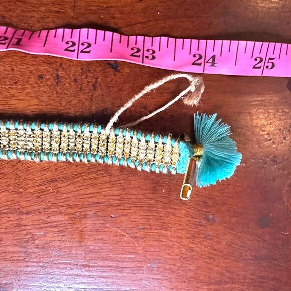 House of Tuhina Made in India Gold Green Necklace Heavy Statement Ethnic Exotic - Picture 9 of 13